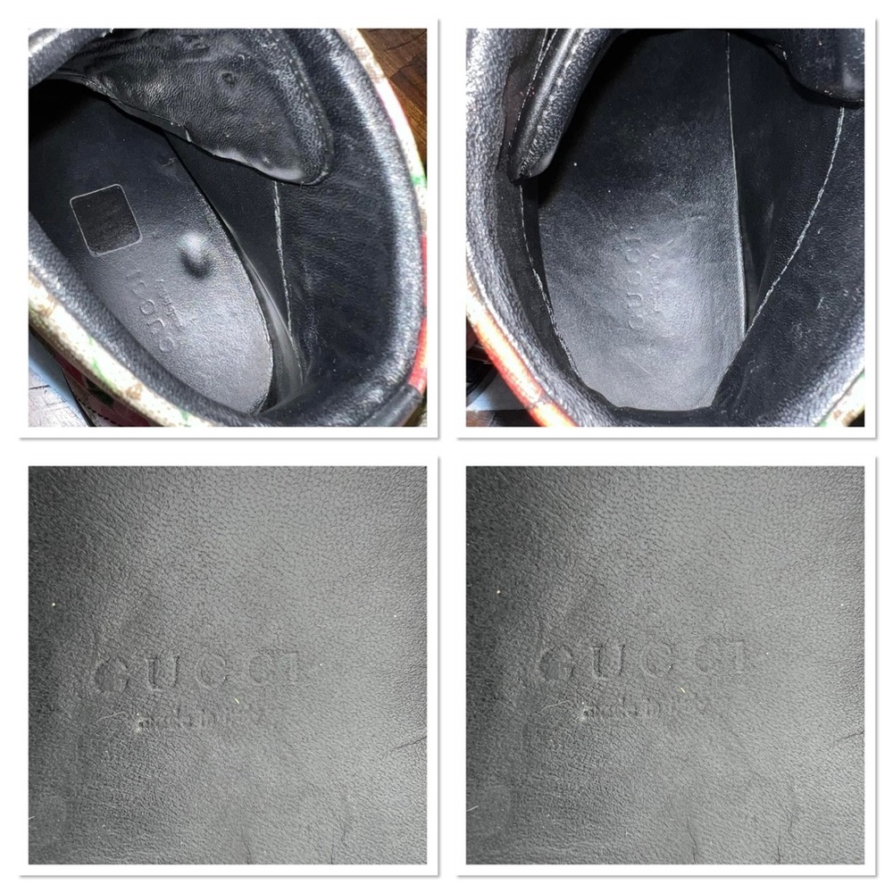 Authentic Gucci Monogram High-Top Sneakers SZ 40 - Picture 15 of 16